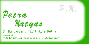 petra matyas business card